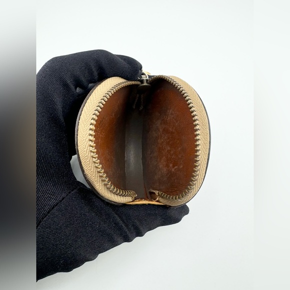 Celine Macadam Zip Coin Pouch Round with Zipper Pull - Picture 8 of 10